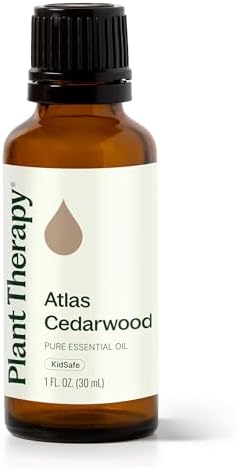 Plant Therapy Atlas Cedarwood Essential Oil 30 mL 100% Pure, Undiluted | Grounding & Relaxing, Supports Healthy Scalp & Hair