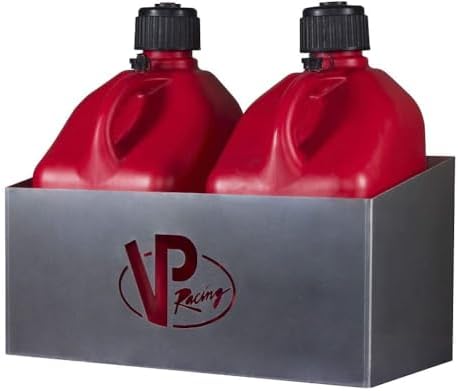 VP Racing Fuels 3050 Aluminum Storage Rack for 5 Gallon Motorsport Containers. Bottomless Storage Rack Features VP Logo Cut-Out. Rack is Mountable.