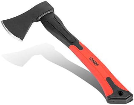 DNA Motoring 15.3" Axe, Ideal Wood/Tree Chopping, Heat Treated Alloy Steel and Fiberglass Handle, 1 Axe