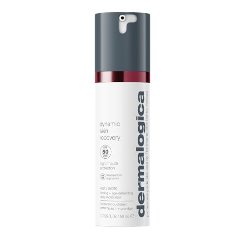 Dermalogica Dynamic Skin Recovery SPF 50, Anti-Aging Moisturizer | Firms, Hydrates, and Protects in One Step, Broad Spectrum SPF 50 with Peptides and White Tea, Non-Greasy No White Cast