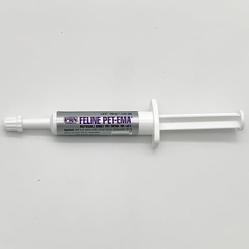 Pet-Ema Feline (6 mL) (3 Pack), Disposable Enema for Rectal Use in Cats by PRN Pharmacal Inc