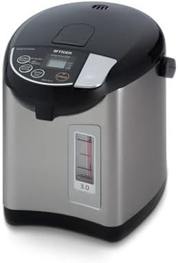 Tiger PDU-A40U Electric Water Boiler and Warmer (135 oz, Black) | Four heat settings, two sleep timers, auto lock, removable lid and cord