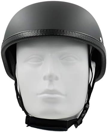Classic ATV UTV Scooter Beanie Scull Cap Novelty (Non DOT) OSFM Flat Black