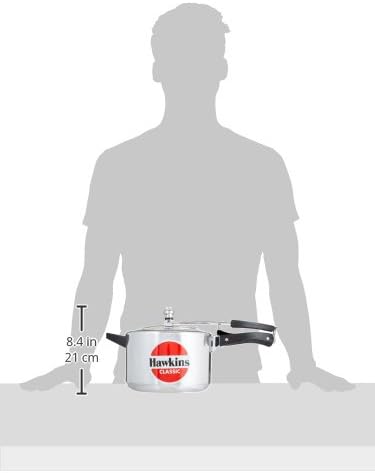 Hawkins 6.5 Litre Classic Pressure Cooker with Pots, Inner Lid Cooker with Separator Set, Silver (CL66)