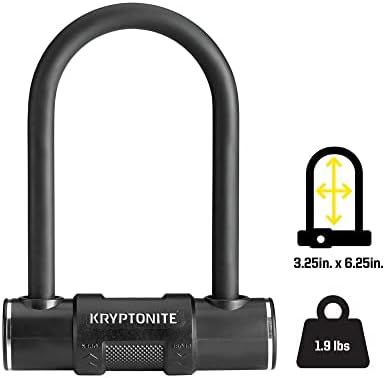 Kryptonite Parkview Bike U-Lock, 4ft Braided Steel Security Cable & Keys
