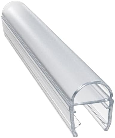 Gordon Glass Co Translucent Vinyl Bulb Seal for 3/8" (10mm) Glass - 84 in Long | Shower Door U-Channel with Soft Bulb Seal for 3/8" Glass