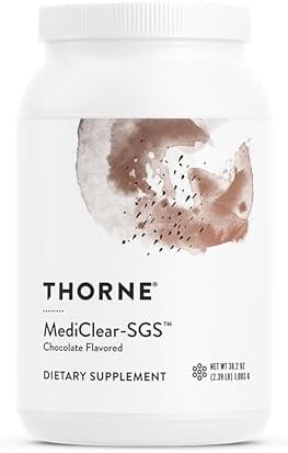 THORNE - MediClear-SGS - Rice & Pea Protein Powder Supplement with Antioxidants & a Complete Multi-Vitamin & Mineral Profile - Daily Detox Support* - Chocolate - Third-Party Certified - 21 Servings