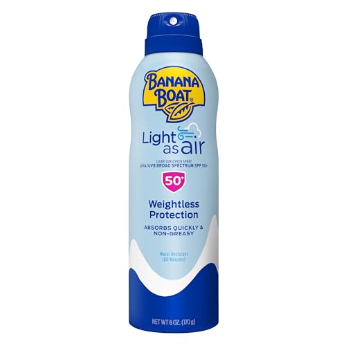 Banana Boat Light As Air Sunscreen Spray, SPF 50, 6 ounce (Pack of 1)
