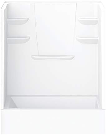 A2 6032CTSMINR-134561-WC Bath/Shower Kit with Door, 60-in L x 32-in W x 79-in H, White/Chrome
