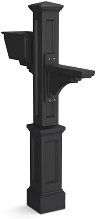 Mayne Westbrook Decorative Mail Post with Planter, White | For post-mount mailboxes, Weather & fade resistant, All season, 15-year warranty