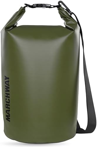 MARCHWAY Floating Waterproof Dry Bag Backpack 5L/10L/20L/30L/40L, Roll Top Sack Keeps Gear Dry for Kayaking, Rafting, Boating, Swimming, Camping, Hiking, Beach, Fishing