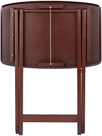 Winsome Darlene Set of 2 Foldable Snack Tables, Walnut, 26"