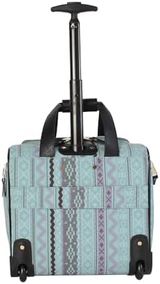 Steve Madden Designer 15 Inch Carry on Suitcase- Small Weekender Overnight Business Travel Luggage- Lightweight 2- Rolling Spinner Wheels Under Seat Bag for Women(Legends Teal)