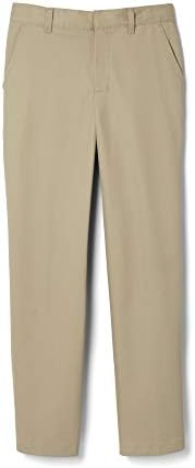 French Toast Boys' Adjustable Waist Relaxed Fit Twill Pant | school uniform pants, no need to iron, double knees for durability, typically fit boys ages 2-14