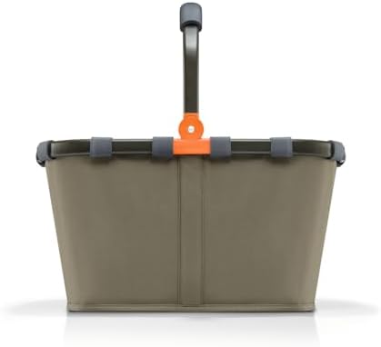 Reisenthel Carrybag Green Olive - Sturdy Shopping Basket With Lots Of Storage Space And Practical Inner Pocket - Elegant And Water-Repellent Design