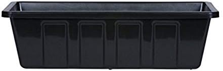 Root & Vessel Poly-Pro Plastic Flower Box Planter, White, 30-Inch