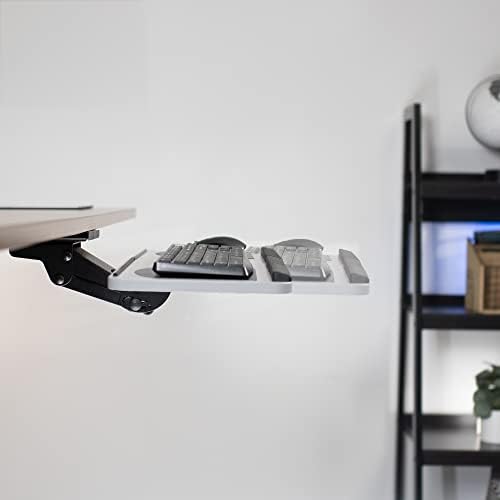 VIVO Adjustable Computer Keyboard and Mouse Platform Tray, Ergonomic Under Table Desk Mount Drawer