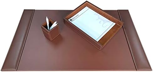 Dacasso Rustic Brown Leather Desk Set, 3-Piece (D3237)