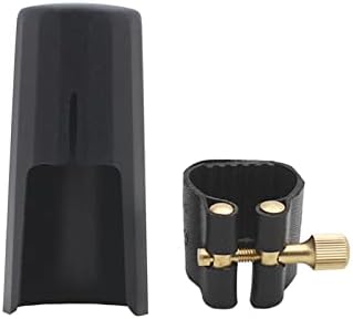 Alto Saxophone Ligature Kit, Metal Ligature and Plastic Cap | for Saxophone Mouthpiece Wind Musical Instruments Accessory for Beginner and Student