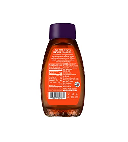 Wholesome Sweeteners 24-Ounce Organic Honey Bottle, 100% Pure, Fair Trade Certified, Non GMO Project Verified & Gluten Free, 1 Pack