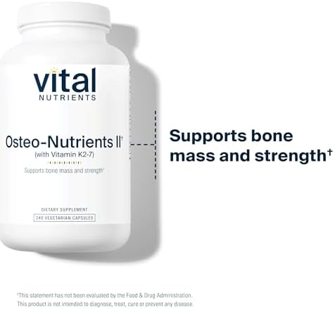 Vital Nutrients Osteo-Nutrients II - Vitamin K2 + D3, Calcium, Boron