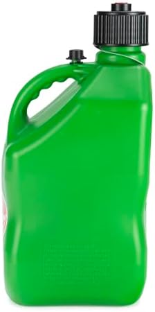 VP Racing 3562-CA, 5.5 Gallon Square Motorsport Jug Green w/ 14" Standard Hose (2 Pack) Close-Trimmed Cap and Neck for Tight Seal