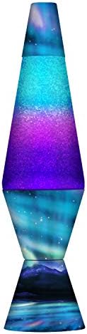Lamp 2160 LVA2160 Colormax Northern Lights, 14.5-inches, Glitter with Clear Liquid and Decal Base