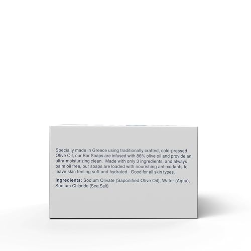 Kiss My Face Olive Oil Fragrance Free Bar Soap, Moisturizing Bar Soap, Cruelty Free Vegan Soap, Palm Oil Free, 4 Oz - 3 Count (Pack of 1)