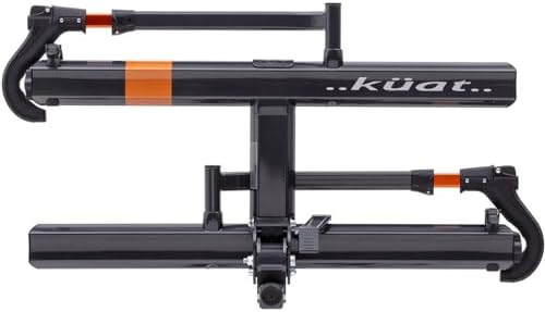 Kuat Sherpa 2.0 Compact 2-Bike Transporting Hitch Rack | Durable Lightweight Aluminum Compact 2-Bike Transporting Hitch Rack w/Cable Lock & Foldable Tire Cradles, 40 Lbs per Tray