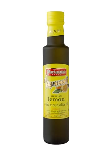 Partanna Extra Virgin Olive Oil, Sicilian Moro Orange, 8.45 oz | Co-pressed, Naturally Aromatic, Harvested in Sicily, First Cold Pressed, Glass Bottle