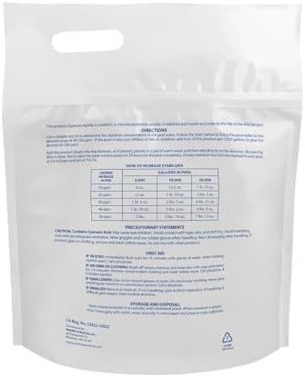 Pool Mate 4-Pounds Premium Pool Stabilizer and Conditioner | Chlorine Stabilizer, Concentrated Cyanuric Acid for Pools, Helps Chlorine Last Longer, 6oz raises CYA 10ppm per 5,000 gallons