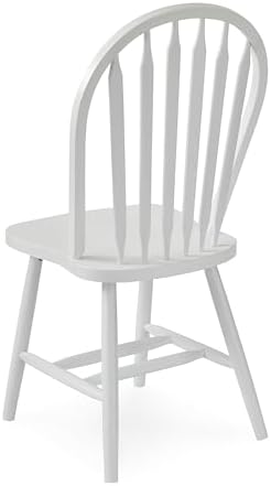 IC International Concepts Solid Wood Windsor ArrowBack Chair, Unfinished