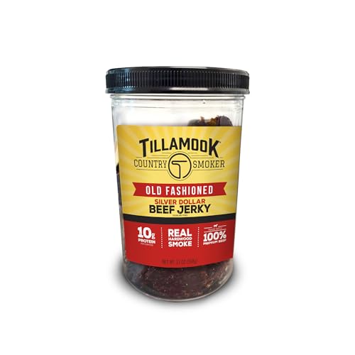 Tillamook Country Smoker Real Hardwood Smoked Silver Dollar Jerky, Teriyaki, 13 Ounce