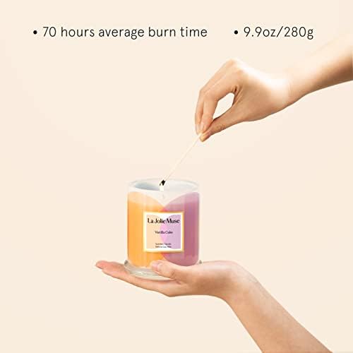 LA JOLIE MUSE Jasmine Floral Scented Candles for Home, Natural Soy 70 Hrs | Luxury White Jar Candle, Clean Non Toxic, Decorative Candle for Candle Warmer, Gifts for Women & Mom, Floral Engaged Candles