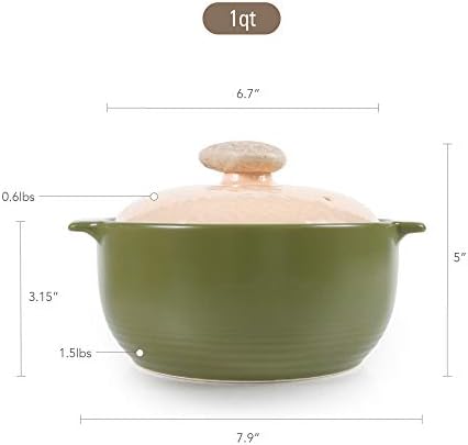 Neoflam Kiesel 2qt Non-Stick Ceramic Casserole Pot, Dutch Oven, Clay Pot, Stockpot For Stew, Soup, Steam, Scratch Resistant, Oven Safe, Heat Resistant, Plum