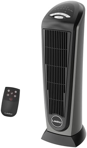Lasko 1500W Ceramic Tower Space Heater with Remote, Thermostat, Timer & Widespread Oscillation, Portable Electric Heater for Indoor Use
