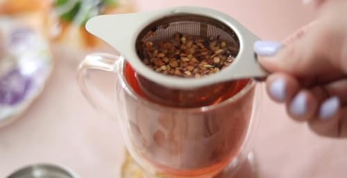 Teabloom Universal Loose Tea Infuser with Dual-Purpose Lid/Dish – Fits Cups, Mugs, Teapots – Tea Connoisseur's Choice – Steep Tea or Coffee