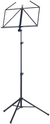 K&M - Konig & Meyer 10065.000.55 Heavy Duty Music Stand - Large Deep Desk - Sturdy Base - Adjustable Height - Compact - Professional Grade for