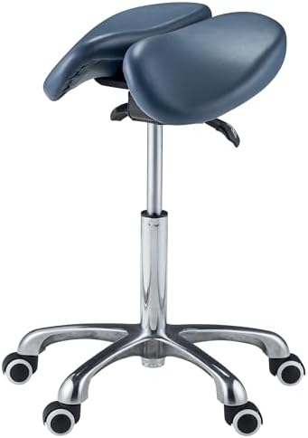 Master Massage Berkeley Ergonomic Split Style Saddle Stool in Royal Blue