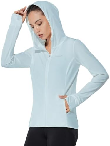 baleaf Women's Sun Protection Hoodie Jacket UPF 50+ Full Zip with Pocket