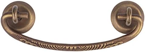 Classic Aged Brass Drawer Bail Pull | Centers: 3" | Handle for Antique Cabinet Door, Dresser Drawer