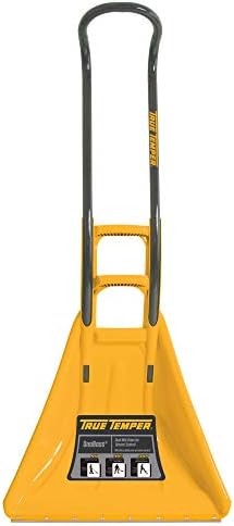 TRUE TEMPER 1625300 SnoBoss Poly Snow Shovel/Pusher/Scraper with Ergonomic Aluminum Handle, 56-Inch