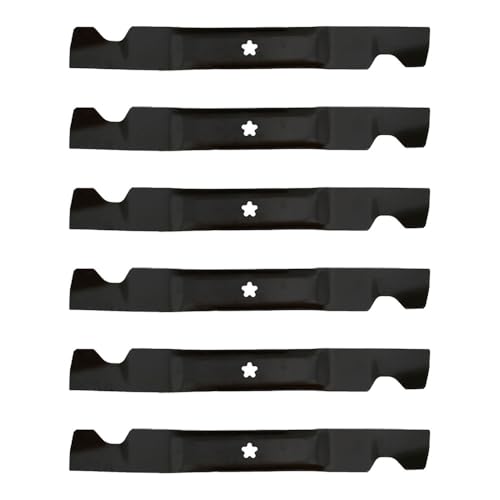 Mower Blades Set of 6 for 46in Deck Fits Poulan, Husqvarna, Ariens