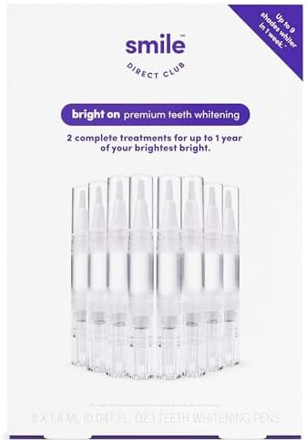 SmileDirectClub Teeth Whitening Kit with Lip Balm - 4 Pack 1.4ml Gel Pens - Professional Strength Hydrogen Peroxide
