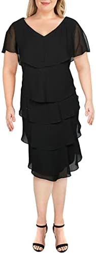 S.L. Fashions Women's Plus Size Tier Dress