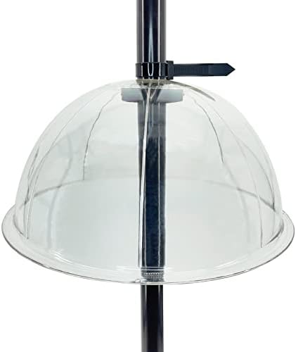 Myard 13 Inches Solid Clear PC Wobbly Squirrel Proof Baffle Deflector for Bird Feeder, Fit up 1.5 Inches + Pole/Post (Upgraded Version)