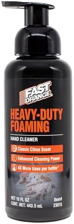 Fast Orange 25108 Pumice Lotion, Heavy Duty Hand Cleaner, Natural Citrus Scent, Waterless Cleaner For Mechanics, Strong Grease Fighter, 7.5 oz
