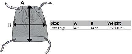 Patient Aid Full Body Mesh Patient Lift Sling for Safe Transfers | 110-200 lb Capacity | Breathable Mesh Fabric | Full Body Support | Hoyer Safe Lifting for Elderly & Bariatric