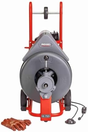 RIDGID 42007 K-750 Drum Machine with C-100 3/4 Inch x 100 Foot Inner Core Cable and AUTOFEED Control