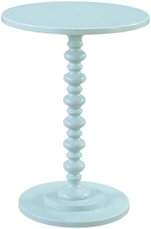 Convenience Concepts Palm Beach Spindle Table 17.75" - Traditional Round End Table for Living Room, Turned Solid Wood Side Table, Classic Display Pedestal Table, Espresso